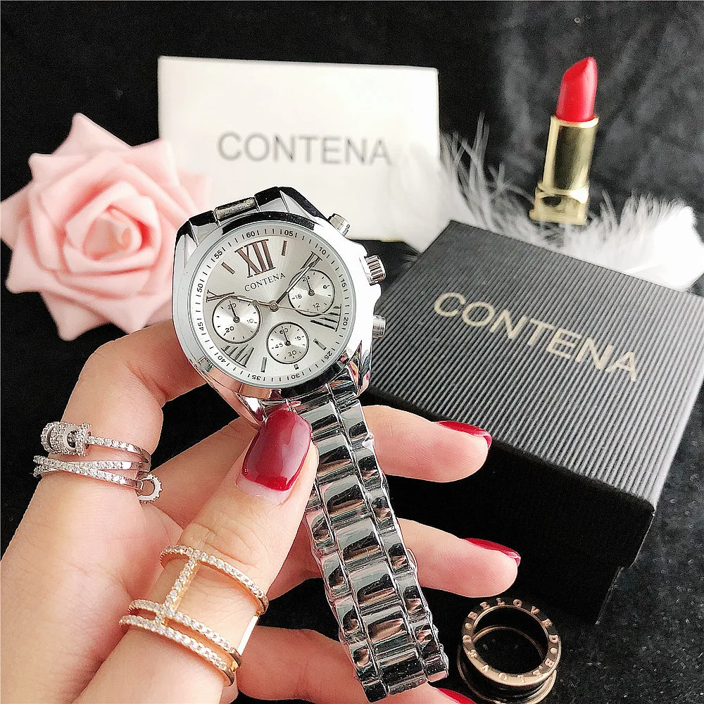 High Quality New Luxury Women's Quartz Stainless Steel Watch, Fashionable And Casual Waterproof Crystal Simple Women's Watch