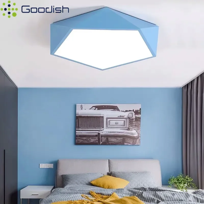 الحديثة الشمال البساطة نجمة خماسية على شكل LED أضواء السقف الفن مصابيح داخلية لغرفة المعيشة المنزل الديكور الثريات