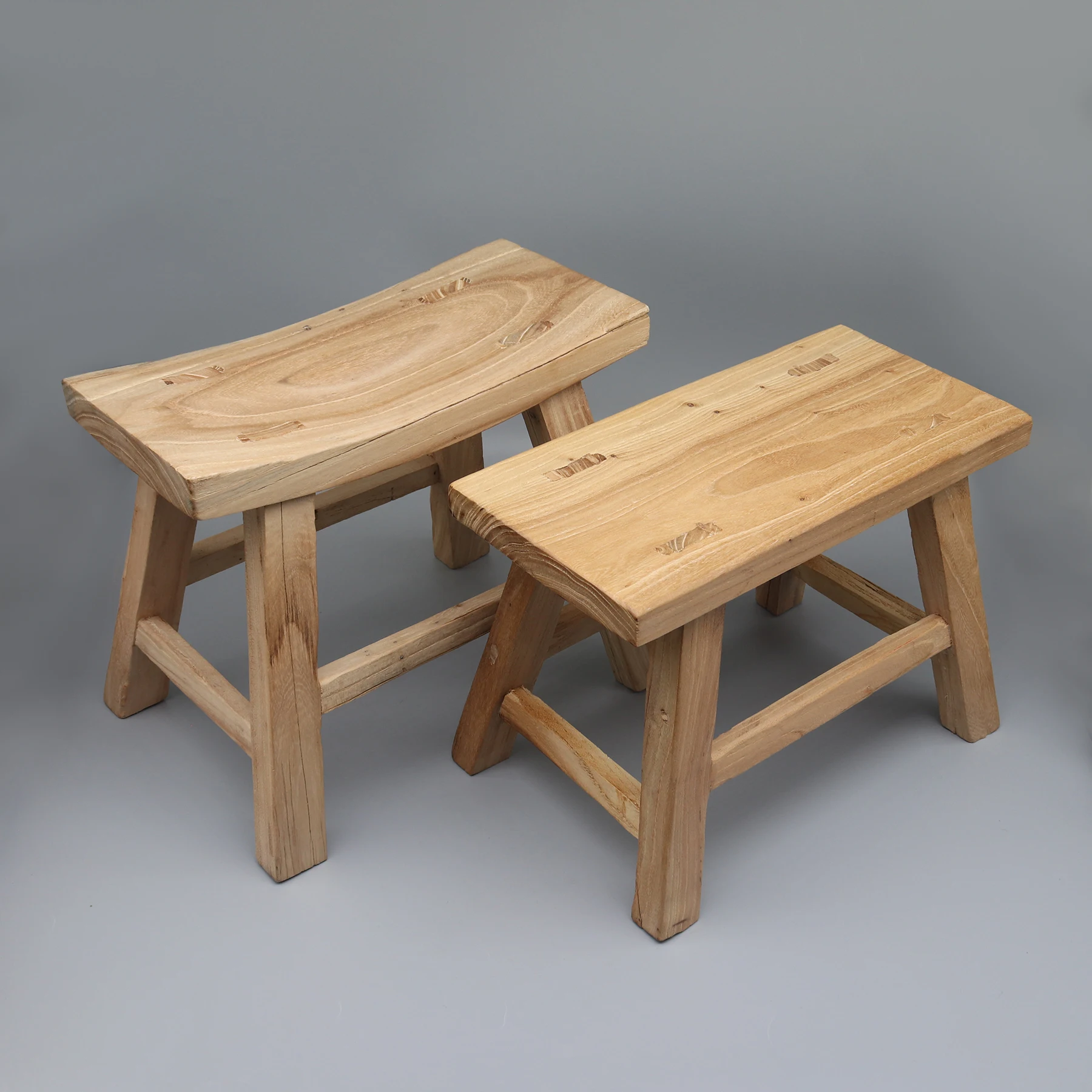 For Mortise and Tenon Jointed Wooden Stool, Newly Made Little Seater, Plant Stand