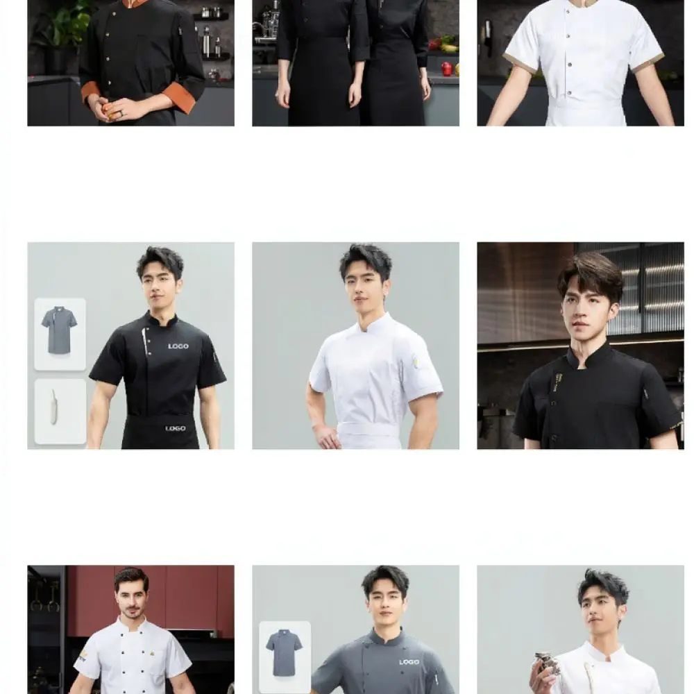 Kitchen Chef Uniform Long Sleeve Jacket Restaurant Catering Workwear Durable Cooking Apparel For Men Bakery Waiter Shirt