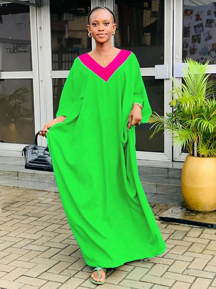 100% Cotton Soft And Skin Friendly Boubou Dry Swiss Long Dresses Dashiki Robe For African Women