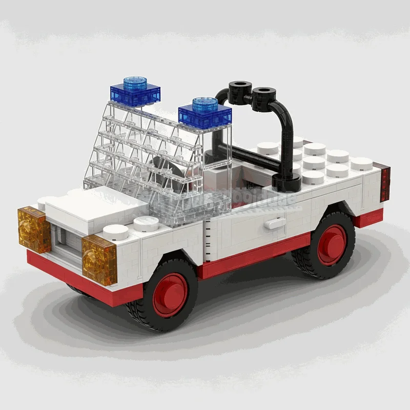 3184PCS 6X Oversized Vintage Ambulance MOC Building Blocks Classic Town Medical Rescue Car DIY Brick Display Collectible Gifts