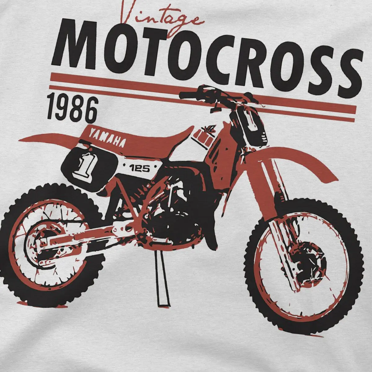 Men TShirt Motocross Crewneck Tops Fabric T Shirt Funny High Quality Birthday Gifts