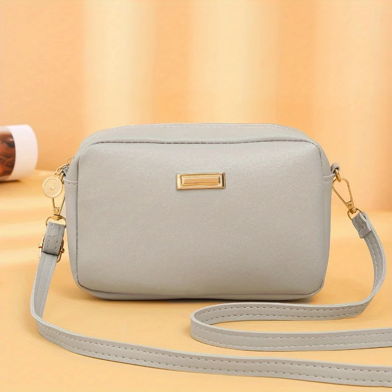 Umhängetasche für Mädchen, einfarbig, Umhängetasche, schlichtes Design, PU-Leder, leichte kleine Tasche, geeignet für Kindermode – Detail 2