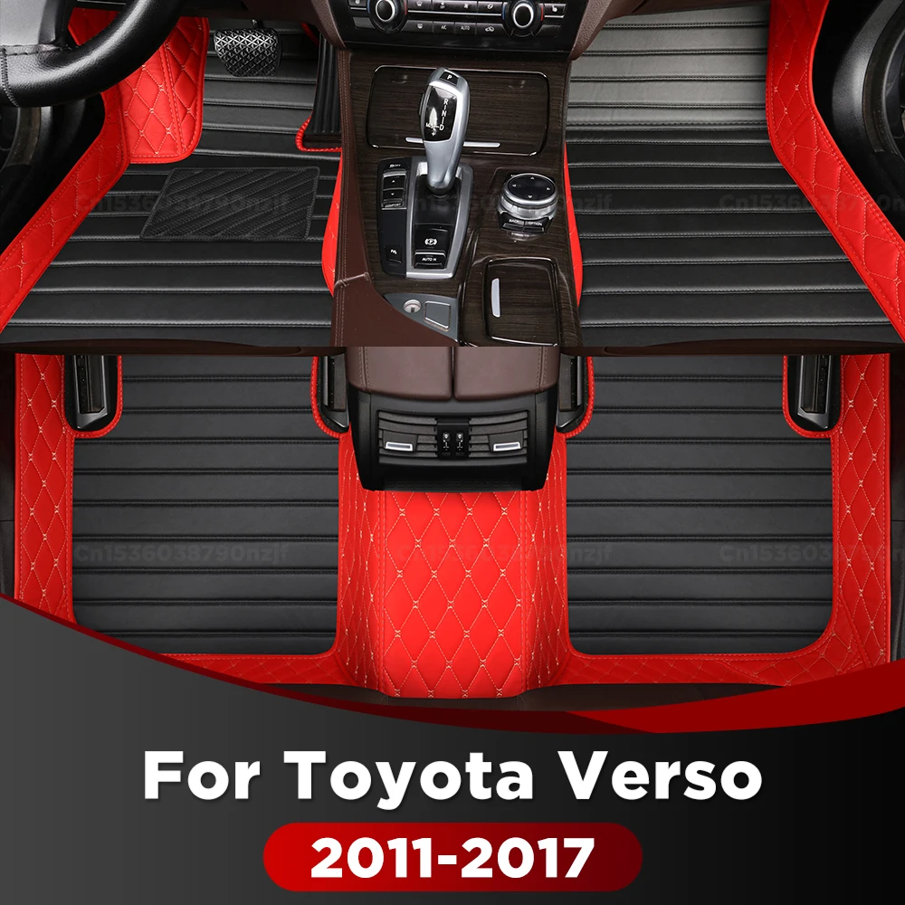 Car Floor Mats For Toyota Verso 2011-2017 2016 2015 2014 2013 2012 Custom Foot Pads Carpet Cover Interior Accessories