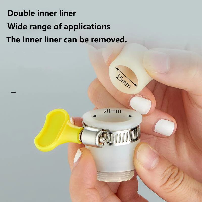 Multi-functional faucet adapter converter without threads for old-fashioned faucets kit