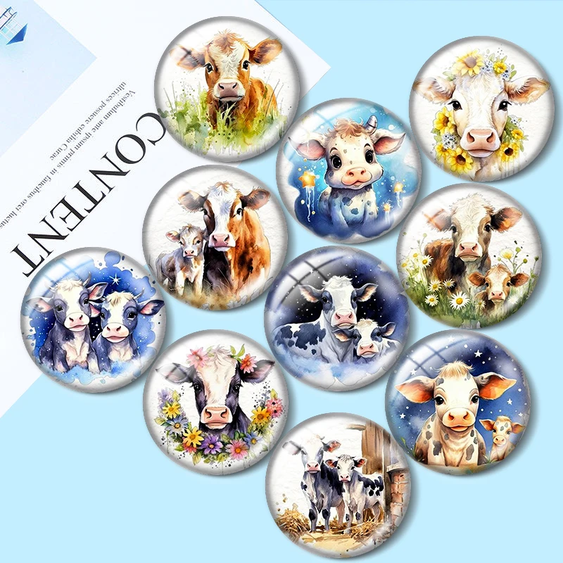 السمين الألبان الحليب البقرة 12/18/20/25 مللي متر الزجاج كابوشون قلادة سوار قلادة خواتم للمجوهرات التجريبي أقراط الظهر صنع النتائج #1