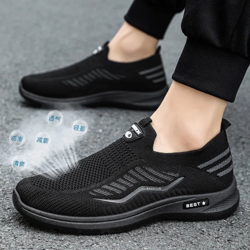 Men Sneakers 2023 News Lightweight Tennis Sport Shoes Walking Casual Breathable Mesh Shoes Non-Slip Comfortable Chaussure Homme