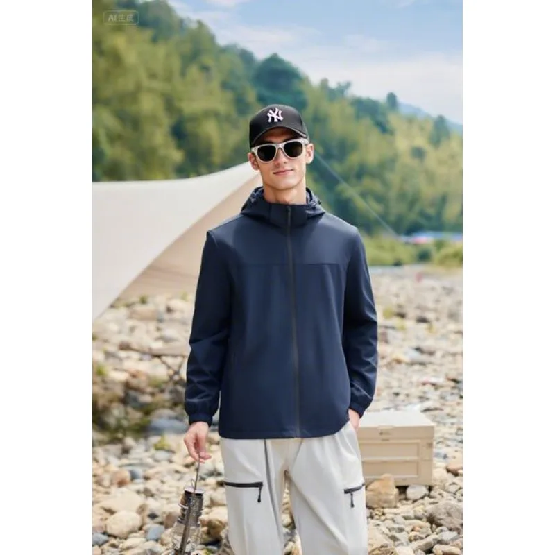 

Men's and Women's Hoodies Jacket Spring and Autumn Zipper Coat Casual Outdoor Lightweight Breathable Hiking Camping Jacket