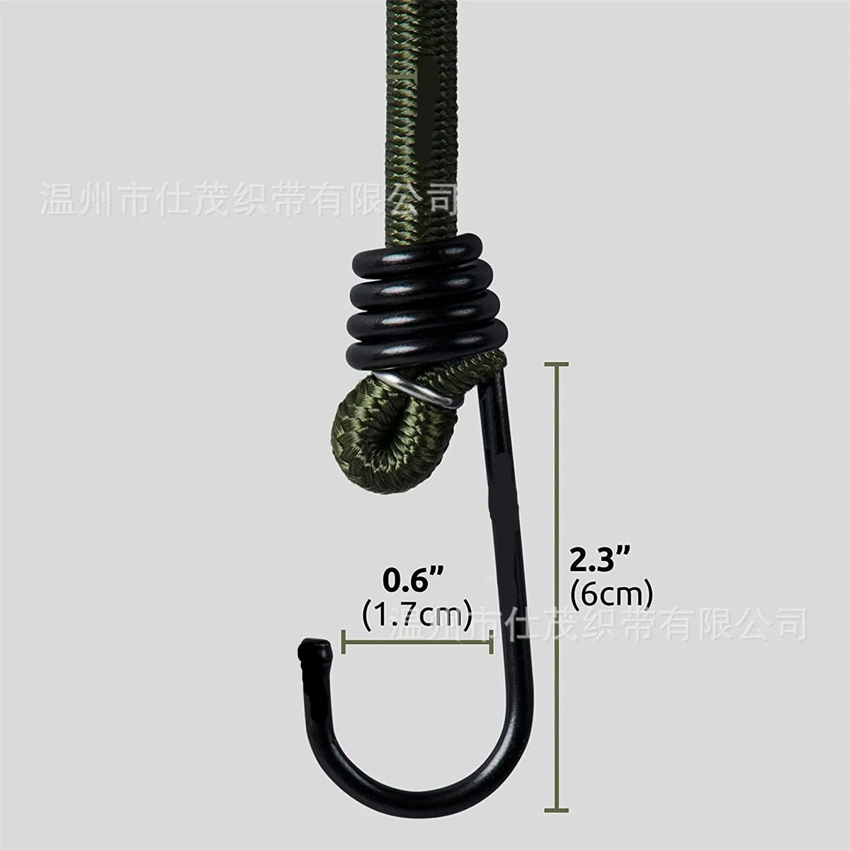2PCS Multi-functional Luggage Strap Elastic Strap Fixed Elastic Cord Socket Small Hook 4mm Latex Mini Rope Camping Accessories