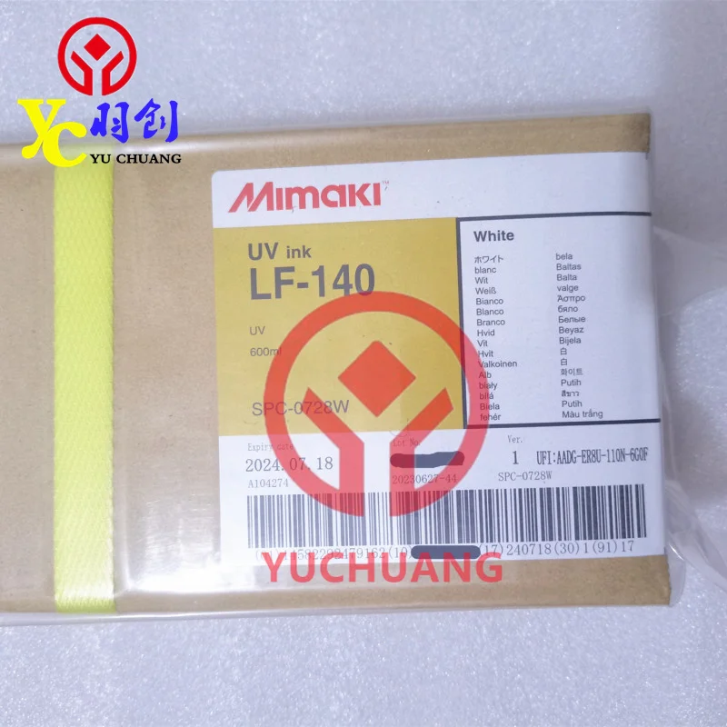 Original Mimaki LF-140 Ink 600mL Solvent Ink With Chip for Mimaki UJF-A3HG/3042/6042/JFX/UJV Inkjet Printer MYCKLcLmW Hot Sale