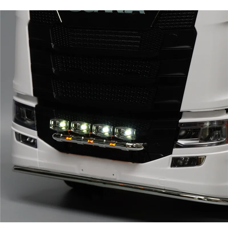 Reflektor dachowy LED PCB tablica świetlna dla w skali 1:14 Tamiya zdalnie sterowana ciężarówka wywrotka SCANIA 6x4 770S 56368 LESU DIY