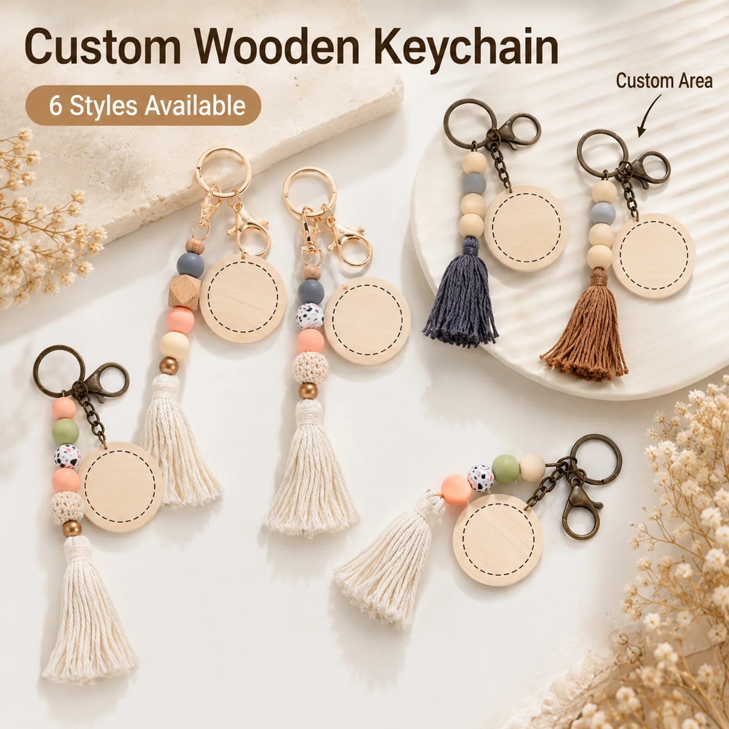 Wood Keychain Custom Engraved - đánh giá và giá Vintage Fashion Tags