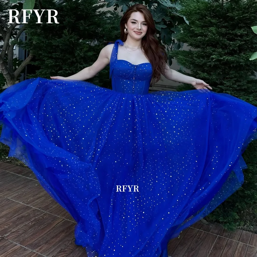 Suknie wieczorowe RFYR w kształcie litery A, sukienki na przyjęcie z dekoltem w serduszko, eleganckie suknie balowe, Vestidos De Noche, sukienki na formalne okazje dla kobiet, szyte na miarę