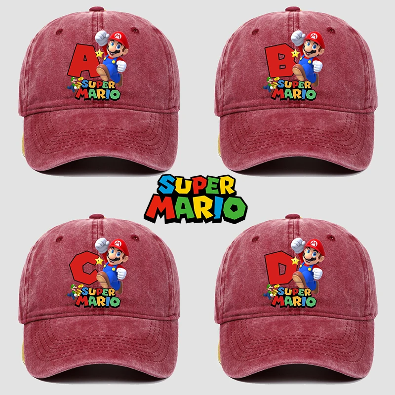

Super Marios Bro Baseball Cap for Men Women Fashion Adjustable Washed Baseball Hat Personality Hip-hop Hats Adult Child Sun Hat