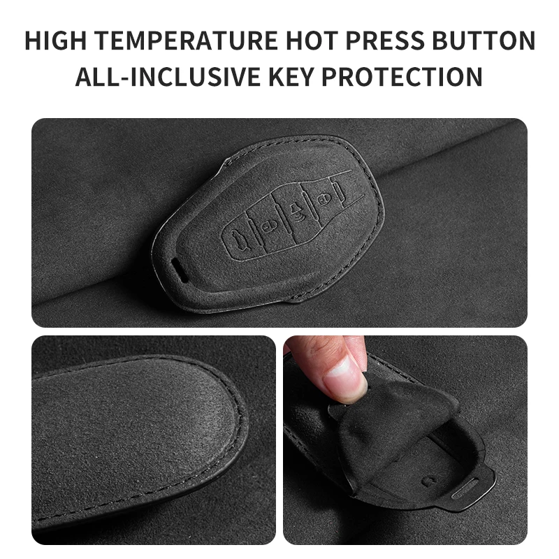 Car Key Shell Fob For Chery Jetour DASHING X-1 Plus DTC 2022 2023 Leather Car Remote Key Case Cover Holder Keychain Protector