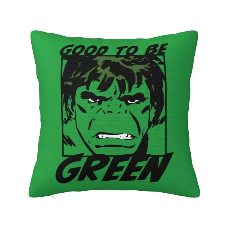 Custom Modern Hulk Good To Be Green Sofa Cushion Cover Velvet Pillow Case