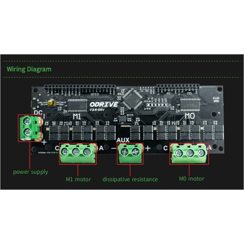 ODrive3.6 FOC BLDC Servo Dual Motor Controller