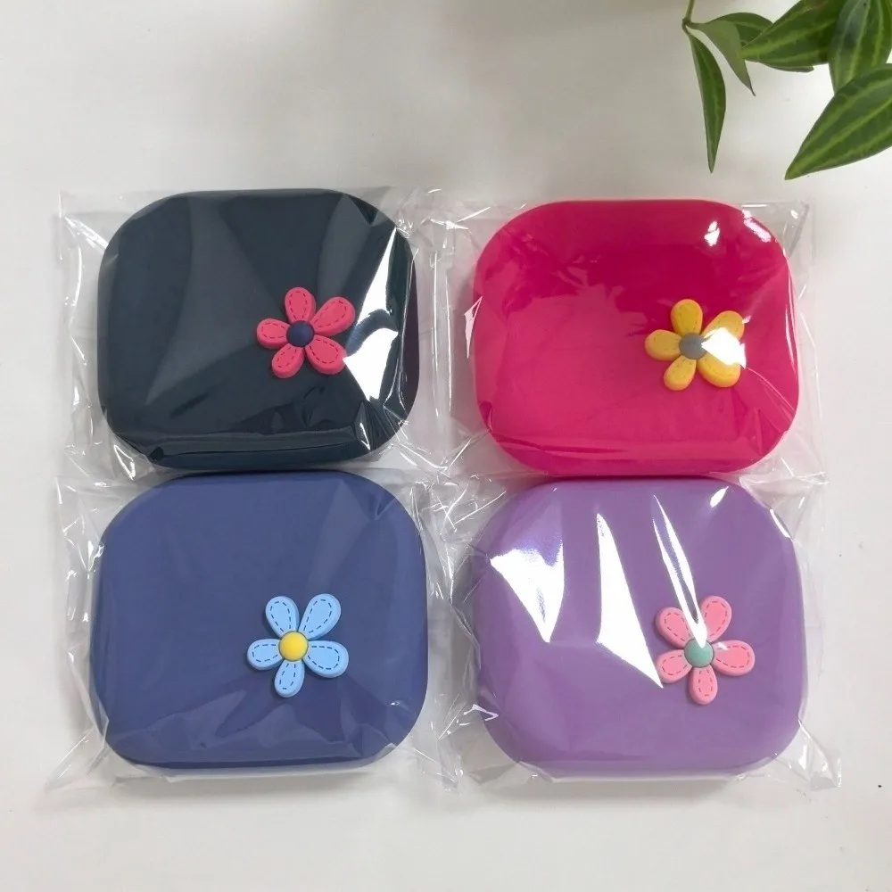 Portable Flower Silicone Storage Bag Magnetic Square Mini Wallet Multifunctional Waterproof Magnet Coin Purse Earphone Storage