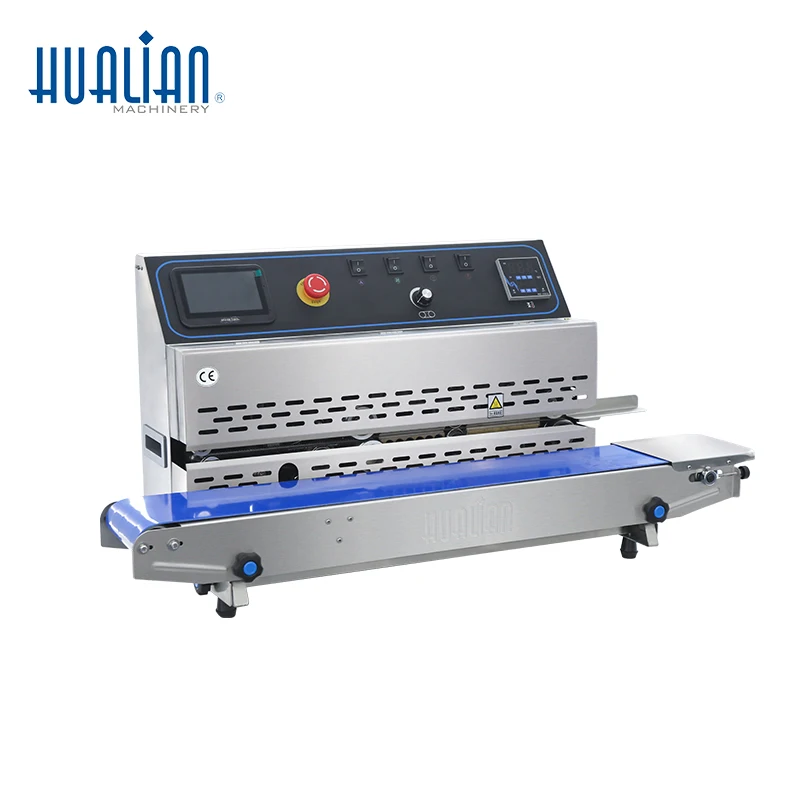 

FRP-810I Hualian Multi-fonction Pouch Plastic Film Bags Packing Band Heat Sealer Sealing Machine with Ink-jet Printing 300W*2