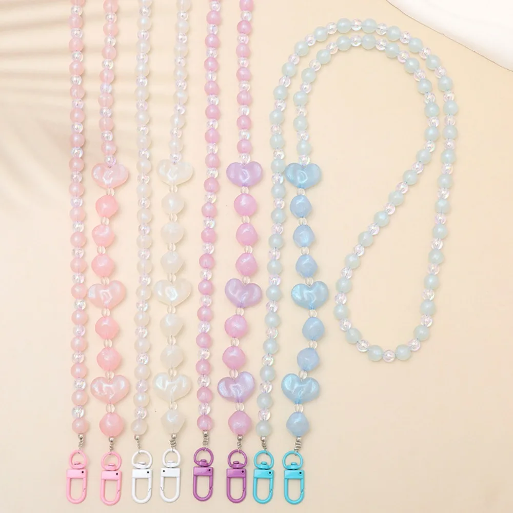 

Night Glow Beaded Crossbody Phone Chain Bag Chain Cellphone Lanyard Mobile Phone Crossbody Strap Colorful Long-style