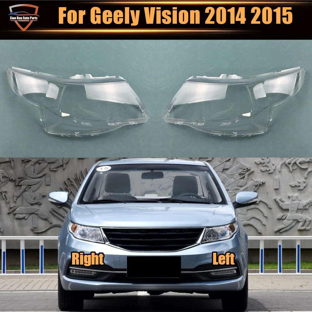 

For Geely Vision 2014 2015 Headlamp Cover Headlight Transparent Lens Lamp Shell Masks Plexiglass Replace Original Lampshade