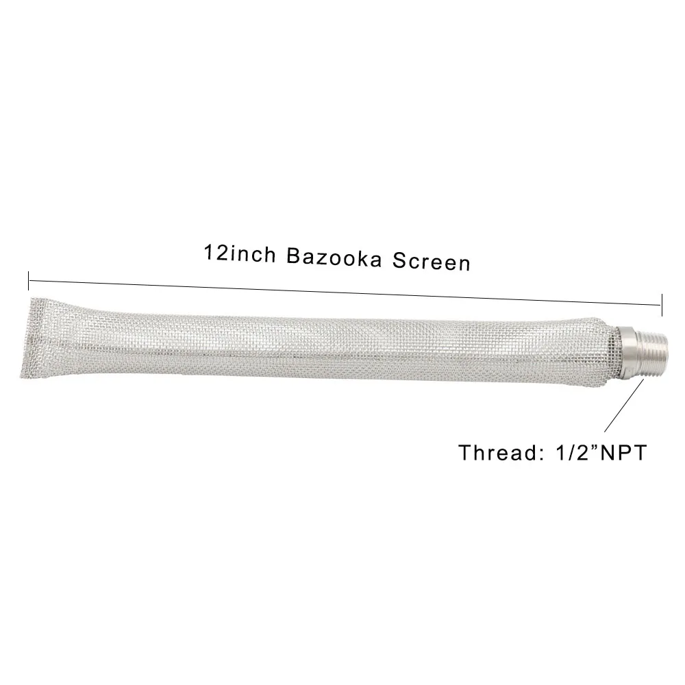Stainless Steel Beer Filter Brewing Kettle Bazooka Screen Multifunction Mesh Strainer Wine 1/2" NPT Thread Tun Home Tools - view 4