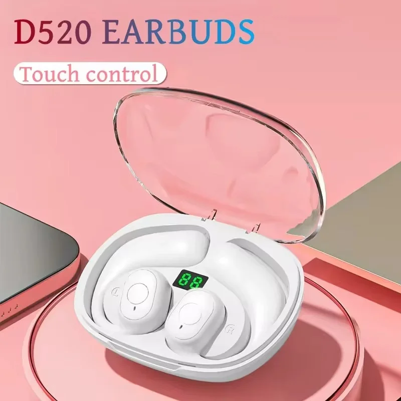 NEW D520 OWS Bluetooth Earphones LED Display Wireless Headphones Noise Reduction Earbuds HD Stereo Sports Waterproof Headsets