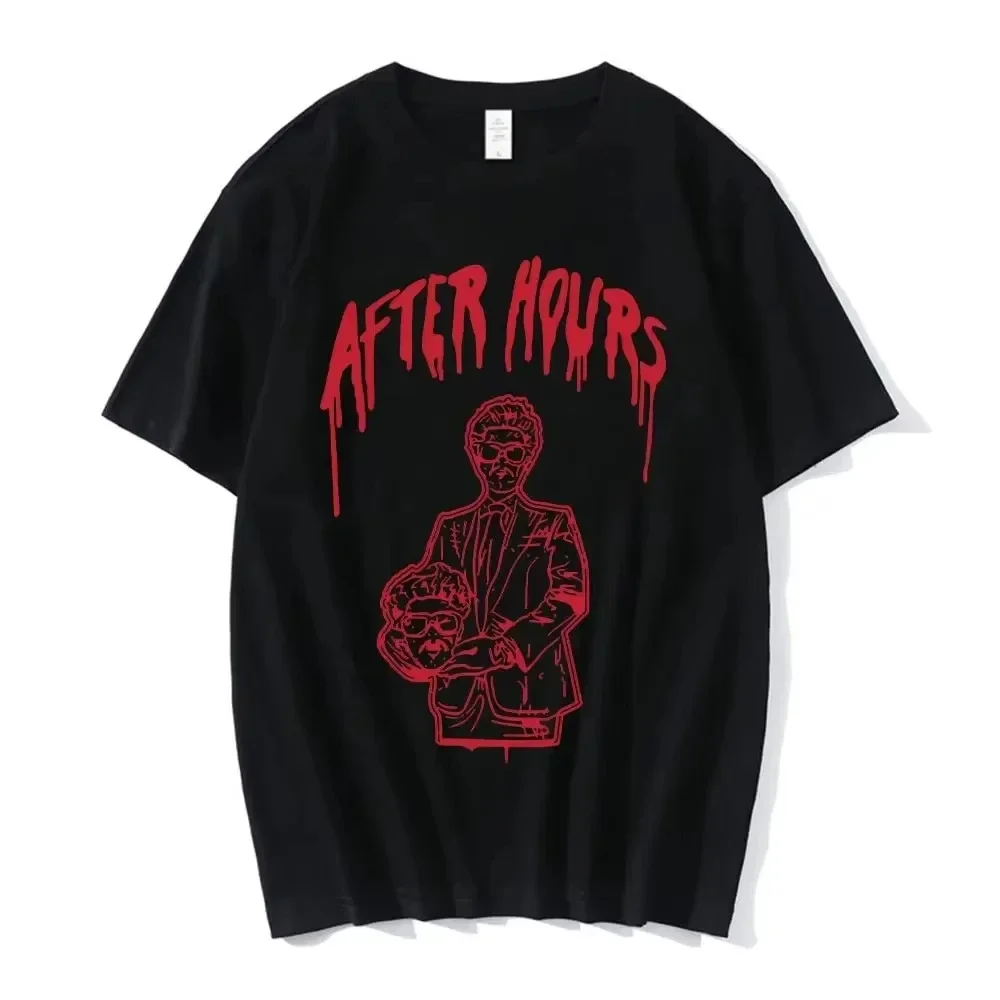 

Модная футболка в стиле рэпера The Weeknd After Hours, мужская футболка Harajuku, лето 2021, унисекс, высокое качество, летняя мода, свободный повседневный топ