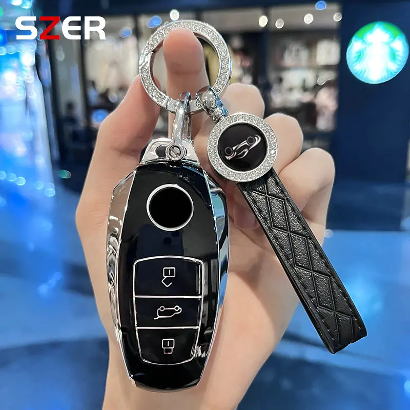 

TPU Car Key Case Cover Protection Shell for VW Volkswagen Touareg 2017 2018 2019 2020 2021 Keyless Holder Keychain Accessories