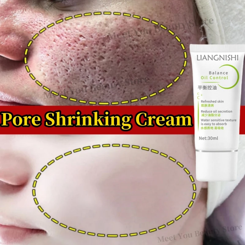 Salicylic Acid Pore Shrinking Cream Reduce Large Pore Tighten Refining Face Repair Rough Dull Pore Brighten Moisturize Skin Care