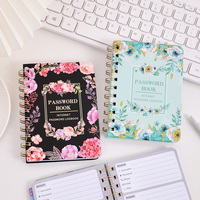 65 sheets Floral A6 Password Keeper Book with Alphabetical Stickers for Internet Website Address Login Secure Password Organizer