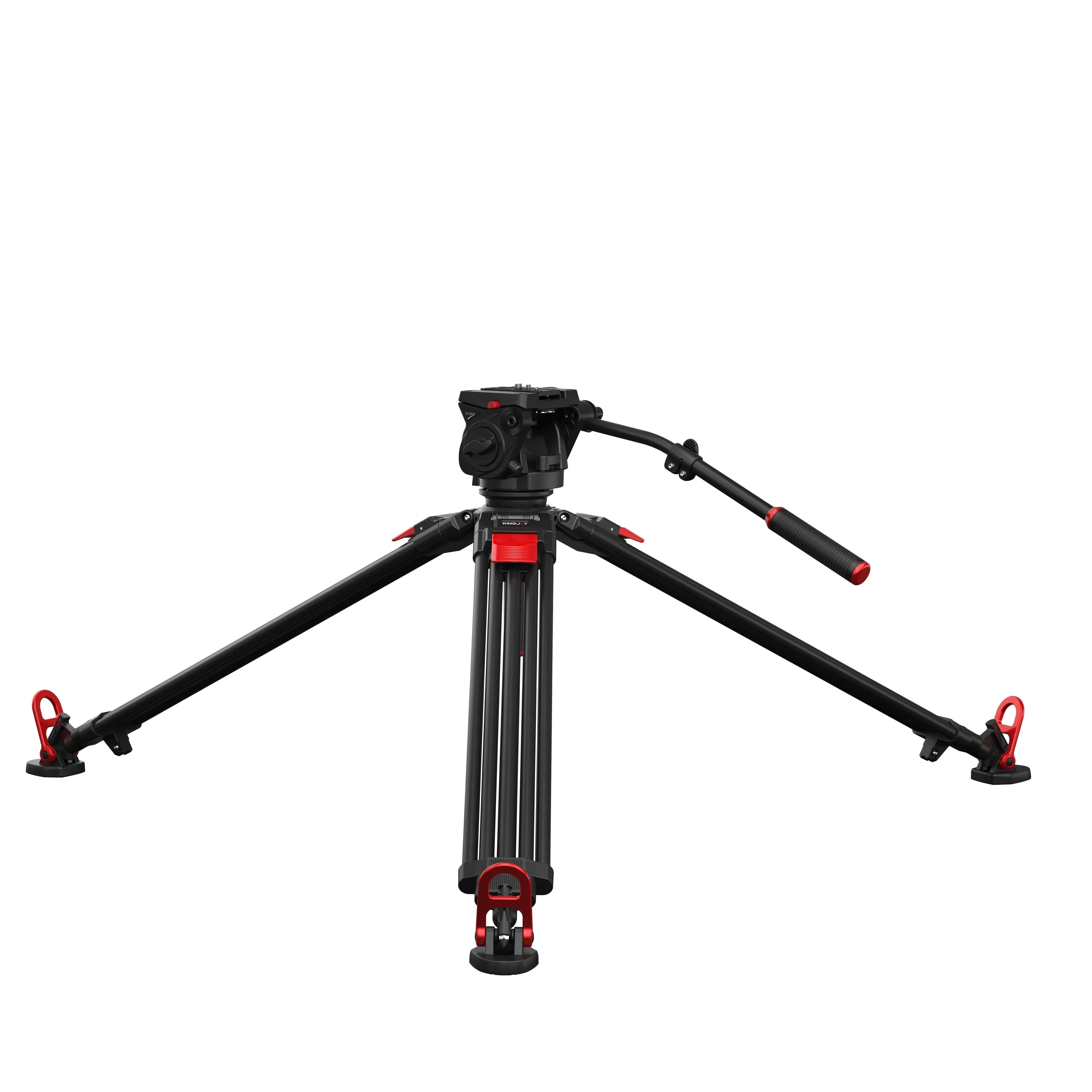 KINGJOY 78 Inch Heavy Duty Professional Camera Tripod Video Tripod with 360 Degree Fluid Head DV Tripod With Middle Spreader