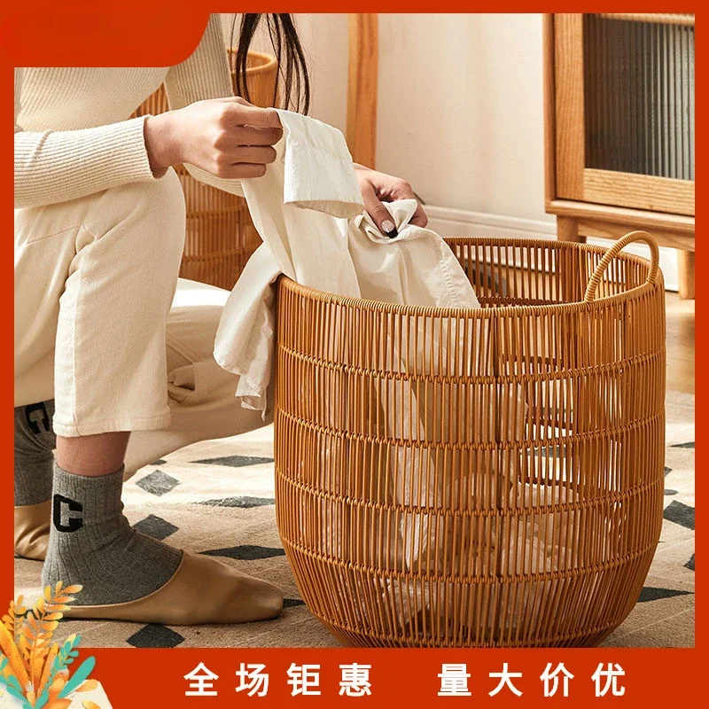 Dirty Clothes Basket Large Japanese Vine Weaving Dirty Clothes Storage  Household Dirty Clothes  Toy  Laundry