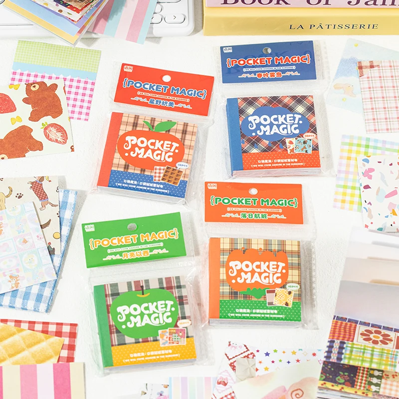 

48 шт., милые карманные волшебные наклейки Y2K, материал, украшение, скрапбукинг, сделай сам, дневник, альбом, ручной аккаунт, Kawaii, винтажные канцелярские принадлежности