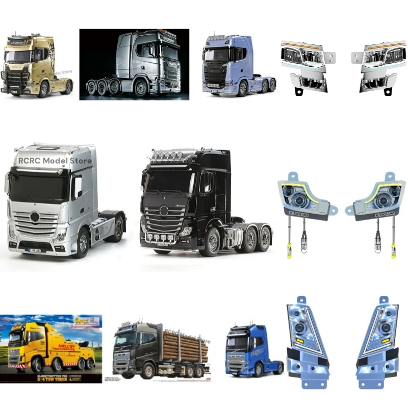 

1/14 RC Truck Taillights Headlights Adapter Module Cables For Tamiya MFC-03 M24 NOXION Tractor Truck 770S FH16 ACTROS Parts