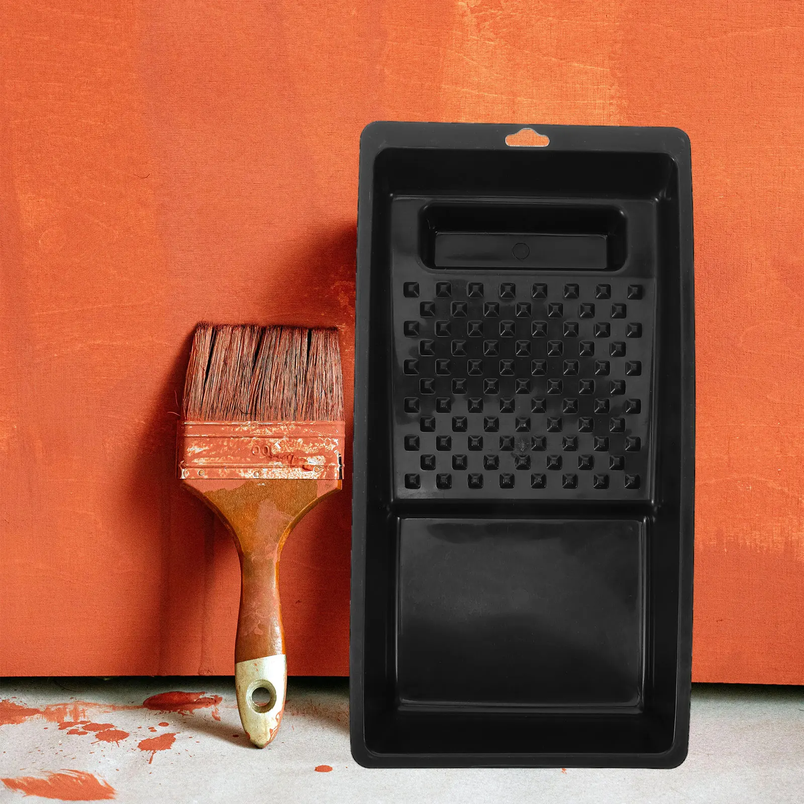 Paint Tray Liner Smooth Edge Large Capacity Washable Plastic Roller Tray for Painting Tasks Mini Drip Pan Storage Tool