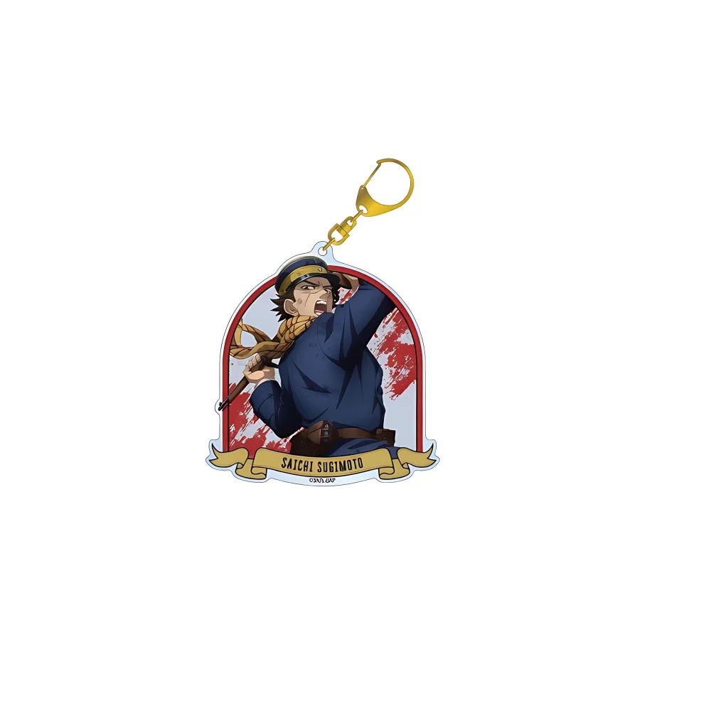 Golden Kamuy 6cm Acrylic Keychain Saichi Sugimoto and Asirpa Historical Anime Character Christmas Collectible Present