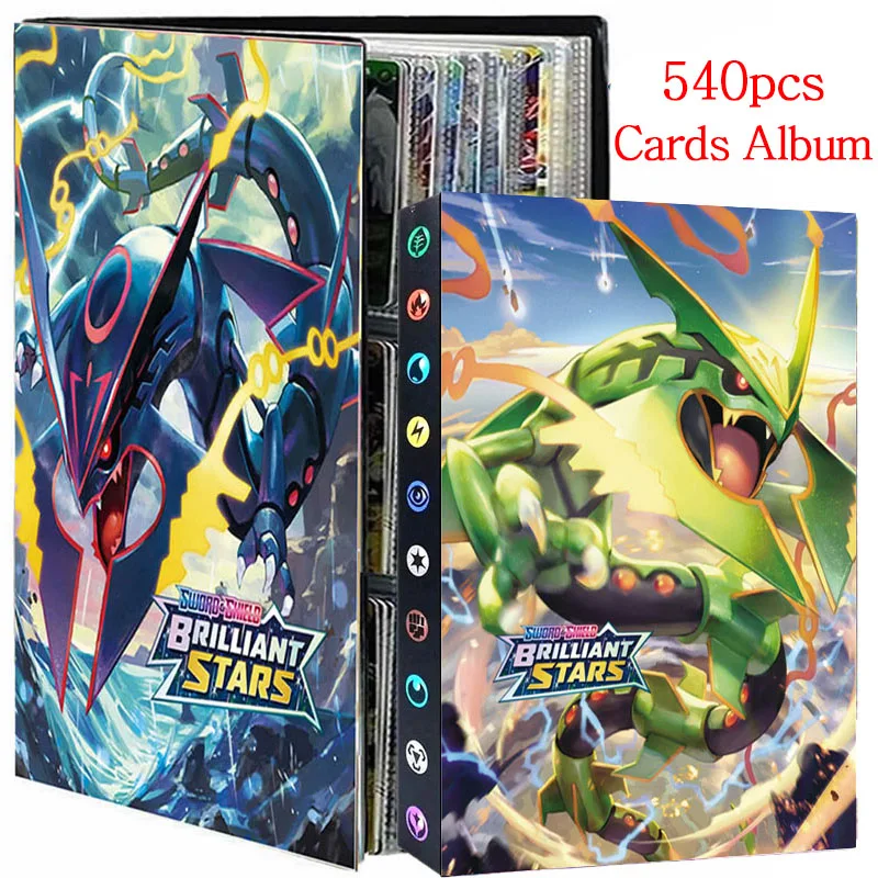 9 Pocket 540PCS Cards Album Book Letters Anime Peripherals Collection Holder Game Card Binder Folder Loaded List Kids Toy Gift