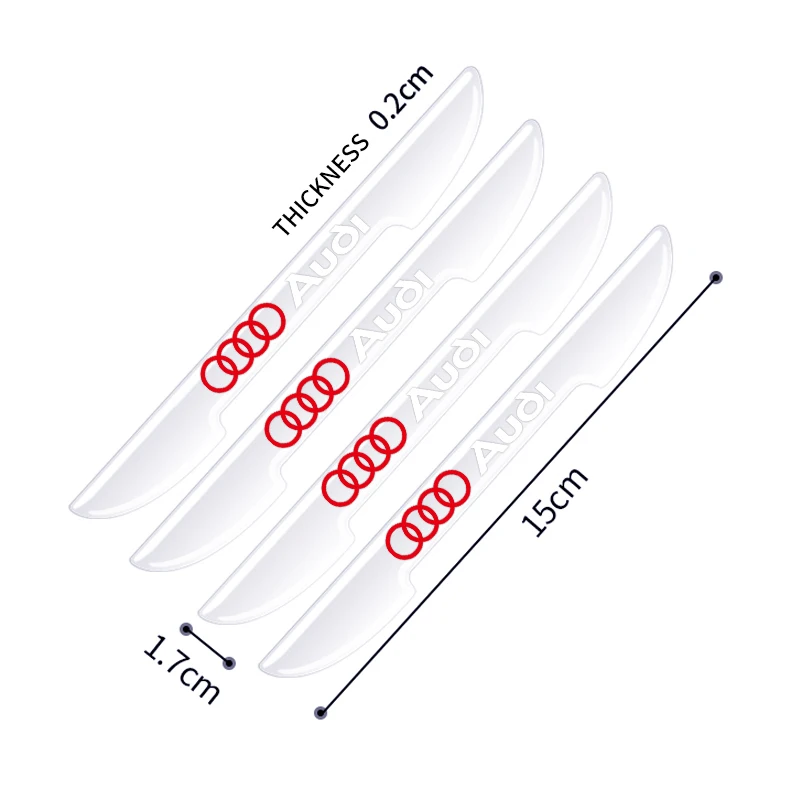 For Audi A4 B5 B6 A3 8P 8V 8L A5 A6 C6 C5 A1 A7 A8 Q2 Q3 TT Car Door Edge Anti Scratch Collision Protection Strip Stickers