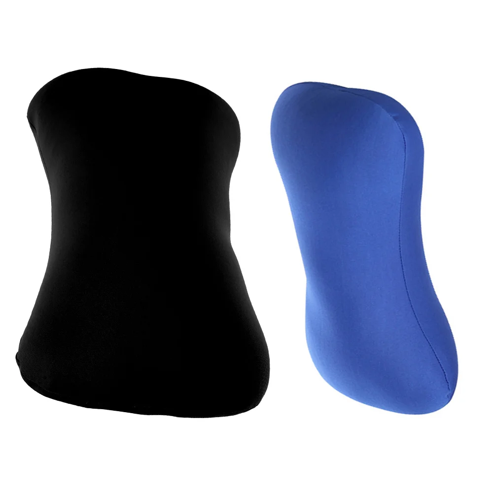 قطعتان من وسادة الرقبة المحمولة المريحة للاستخدام في السيارة والمكتب، وسادة مريحة مملوءة بالرغوة لراحة دعم عنق الرحم