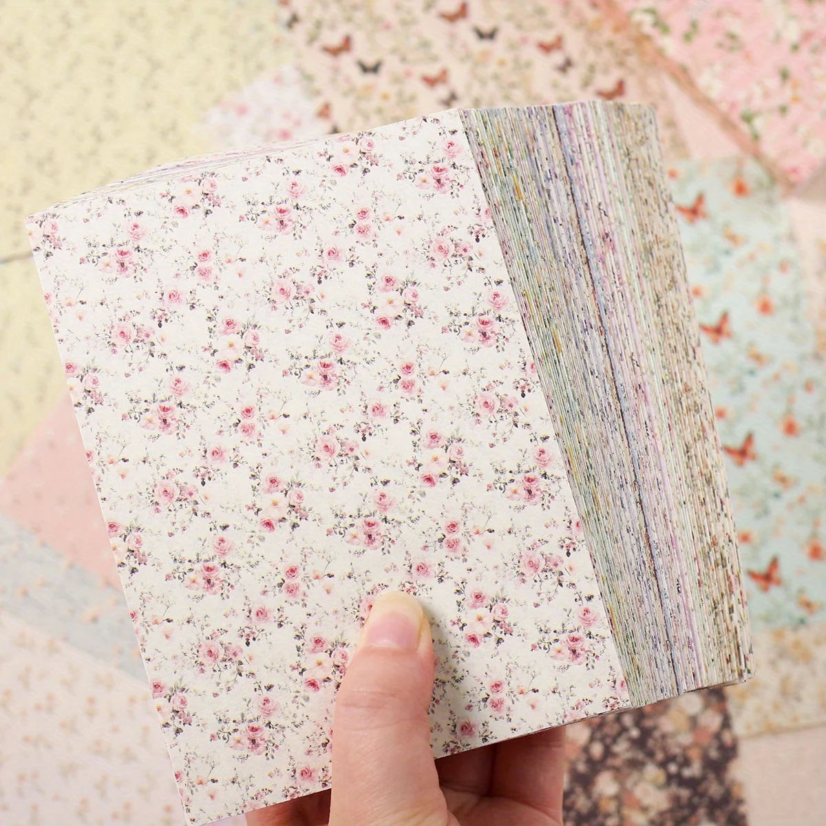 160 Sheets Material Paper No Repeating Pattern Scrapbook Paper Aesthetic DIY Decorative Craft Paper Junk Journal Collage Album