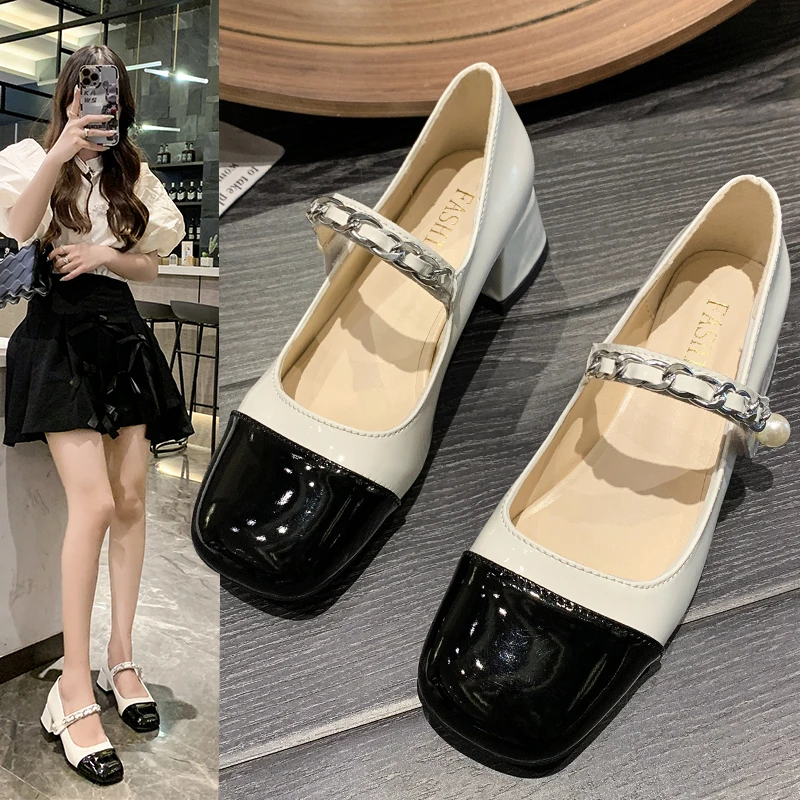 

Fashion Shoes for Women Women's High Heels Summer Buckle Strap Office and Career New Metal Decoration High Heels Zapatos Mujer