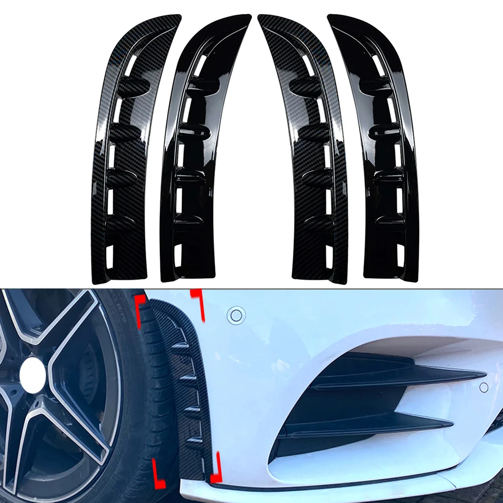 1Pair Car Front Wheel Air Vent Hood Fender Decoration Trim For Mercedes Benz CLS-Class C257 2018 2019 2020 2021 2022