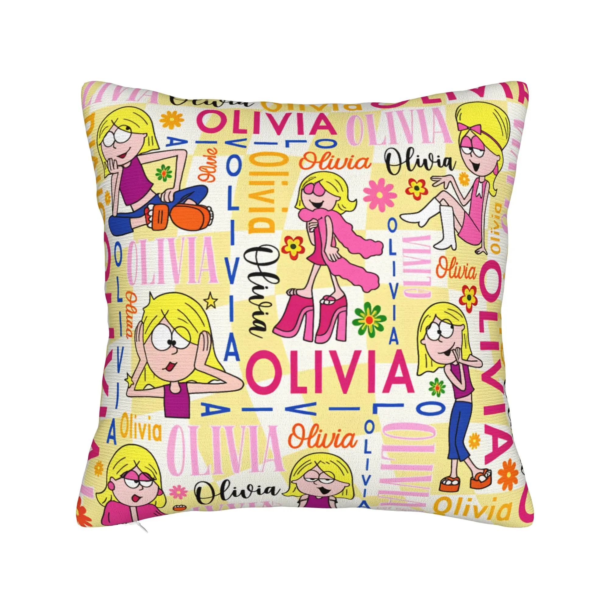 Lizzies Anime McGuires Pillowcase Polyester Cushion Cover Decor  Pillow Case Cover Home Zipper 45*45cm