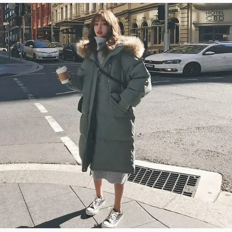 Parka Autumn Winter Jacket Women Clothes Vintage Warm Coat Female Women's Down Cotton Warm Thick Long Parkas Oversized Jacket
