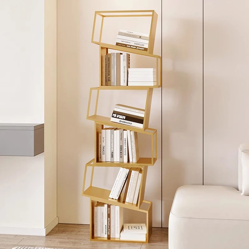 북유럽풍 우아한 오픈 책장, 금속 높이 디스플레이, 미니멀리스트 책꽂이, 호텔 독특한 가구