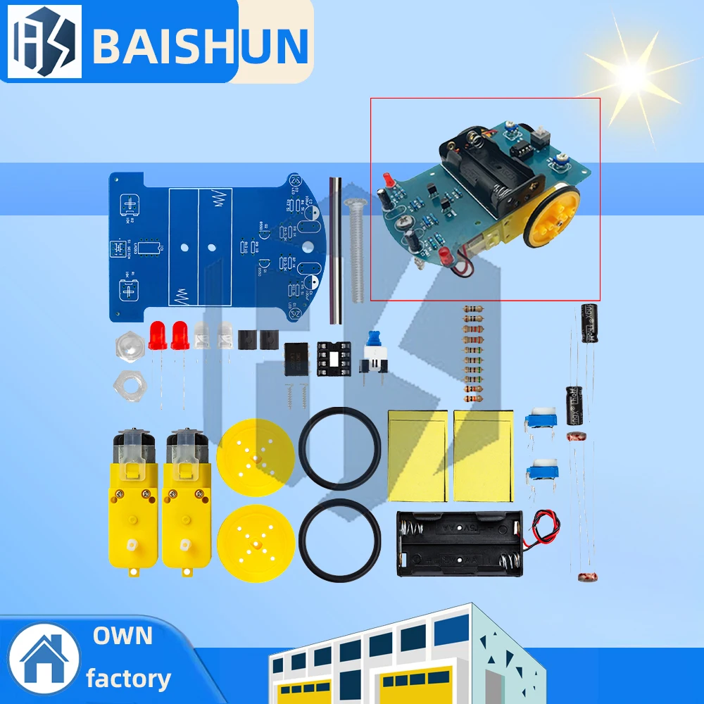 DIY Smart Car Kit – Line Tracking & Obstlement Avoidance Robot with TT Motor, Ultrasonic Sensor & Arduino Compatibility