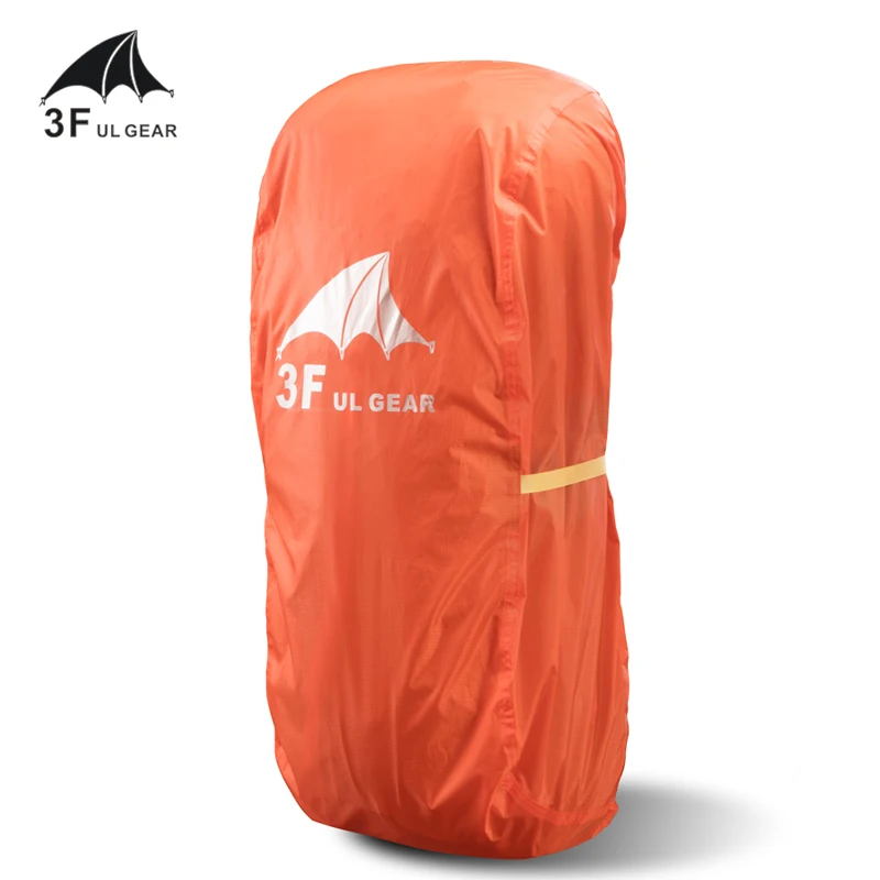 3F UL GEAR-Juste de pluie pour sac à dos d\'alpinisme en plein air, housse de sac à poussière d\'alpinisme, revêtement en silicone, 15D, 210T, 20-85L