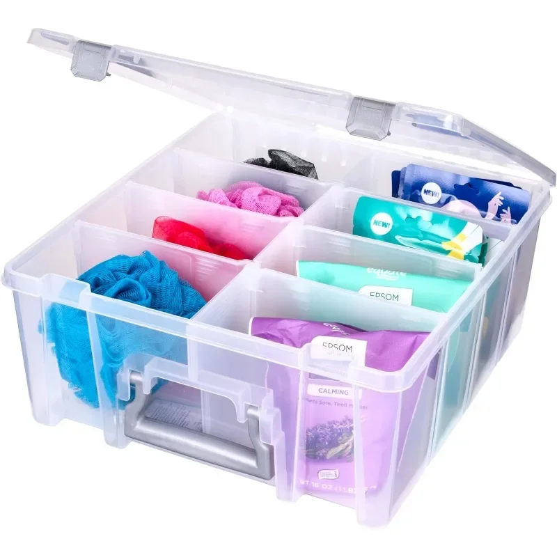 

Super Shoulder Bag Double Deep Compartment Box - Art Storage Box Cleverly closed, suitable for storing crafts